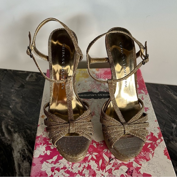 Chinese Laundry Take Care Golden High Heel Sandal - Picture 3 of 9